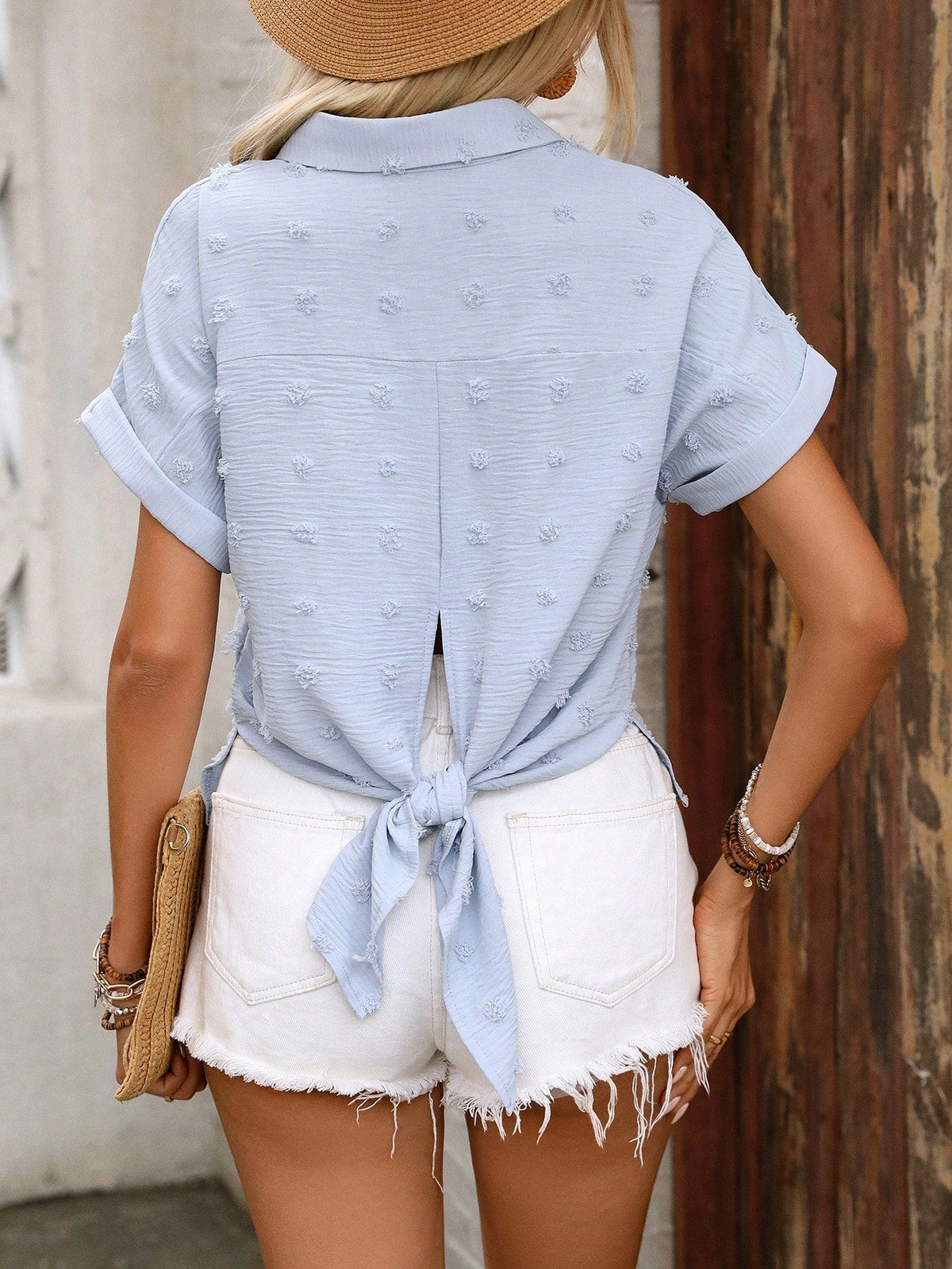 Camicia righe con manica a pipistrello