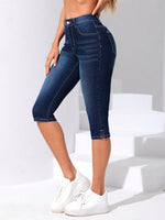 Jeans skinny orlo a fessura capri