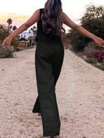 Set Due Pezzi Estivi Casual Da Donna Con Canotta Tinta Unita E Pantaloni Lunghi