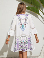 Abito Con Orlo In Pizzo Con Stampa Di Posizionamento