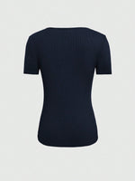 Maglietta A Maniche Corte Con Collo Tondo E Vuoto Per Donne