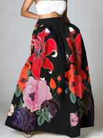 Gonna lunga estiva con stampa floreale da donna