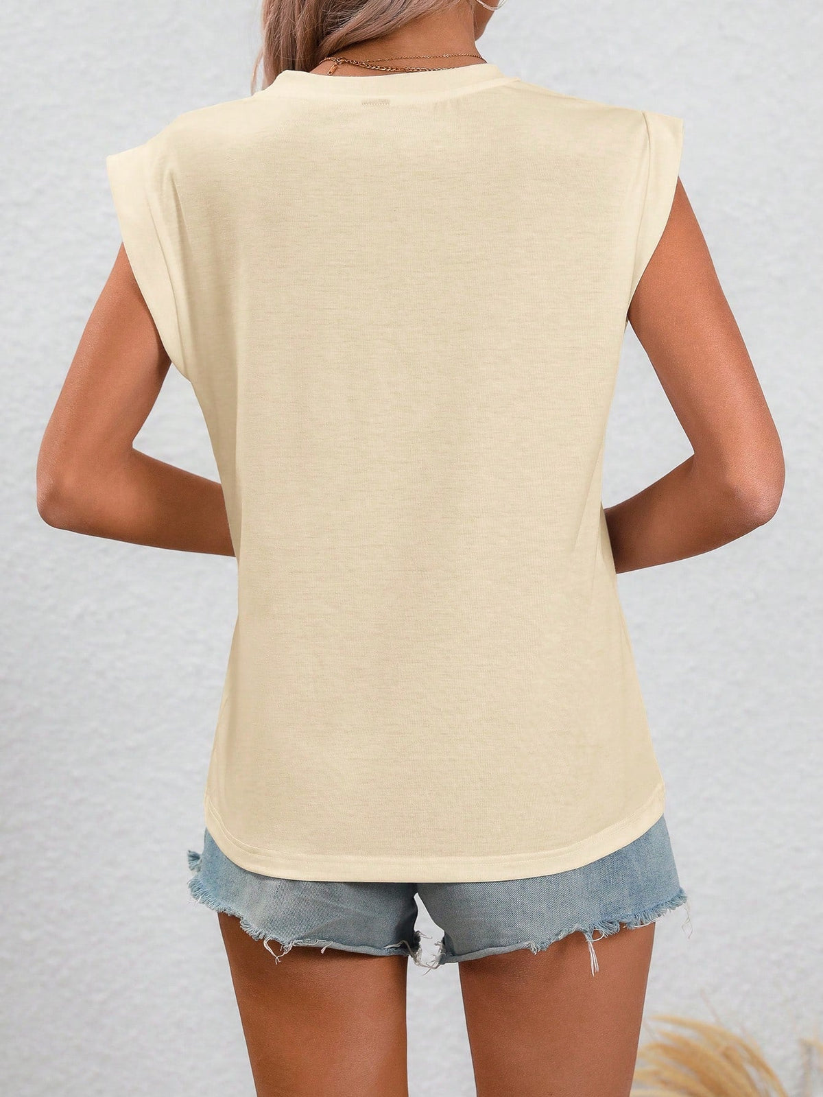 Maglietta estiva casual e semplice con collo a giro e motivo a cuore per donne, Love Love Love