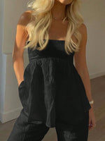 Top a maglia senza maniche a fascia per donne con stampa leopardata