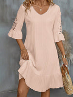 Abito Da Donna Con Orlo In Pizzo Patchwork E Volant