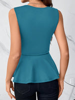 Canotta senza maniche con volant per le donne