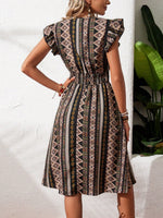 Vestito BohŽmien A Pois Con Incrocio A V E Con Cintura Da Legare In Vita