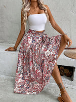 Gonna Da Spiaggia Stampata In Stile Boho