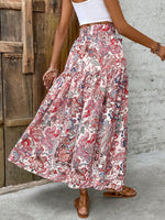 Gonna Da Spiaggia Stampata In Stile Boho