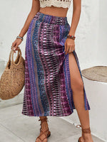 Gonna a spacco laterale alto con stampa