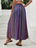 Gonna a spacco laterale alto con stampa