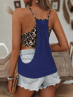 Cinghia vita senza schienale con stampa leopardata alla moda femminile