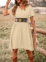 Abito Casual Di Patchwork All'uncinetto