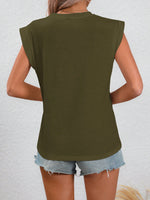 Maglietta estiva casual e semplice con collo a giro e motivo a cuore per donne, Love Love Love