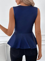 Canotta senza maniche con volant per le donne