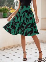 Gonna plissettata con stampa integrale per donne, estate