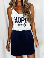 Vestito A Canotta Con Tasca Frontale E Stampa Mimetica E Slogan