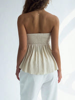 Top a maglia senza maniche a fascia per donne con stampa leopardata