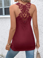 canotta estivo con lace sulla schiena per festival musicali