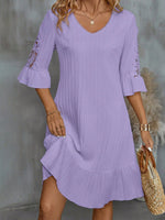 Abito Da Donna Con Orlo In Pizzo Patchwork E Volant