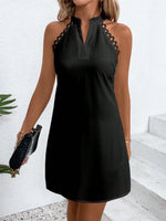 Vestito semplice e quotidiano a righe per le donne con spalle scoperte