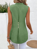 Camicia da donna a tinta unita con collo a incavo per tutti i giorni primavera estate