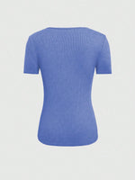 Maglietta A Maniche Corte Con Collo Tondo E Vuoto Per Donne