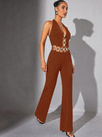 Tuta Elegante Senza Maniche Con Decorazioni