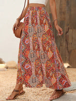 Gonne stampa paisley a fessura alta