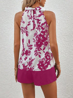 Top halter & pulsante falso Shorts