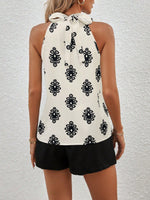 Top halter & pulsante falso Shorts