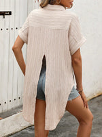 Camicia righe con manica a pipistrello