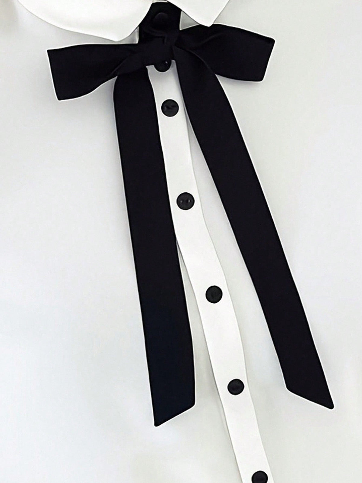 Camicia casual da donna con decorazione a fiocco, Primavera/Estate