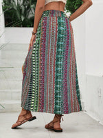 Gonna a spacco laterale alto con stampa