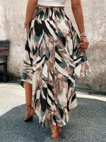 Abito a scacchi con nodo frontale e orlo asimmetrico