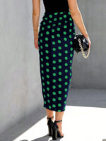 Gonna donna a pois con coulisse e spacco