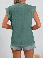 Maglietta estiva casual e semplice con collo a giro e motivo a cuore per donne, Love Love Love