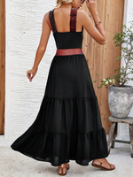 Abito Elegante, Senza Maniche, Con Collo Alla Coreana E Nastro Intrecciato Per Donne