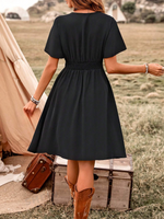 Abito Casual Di Patchwork All'uncinetto