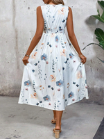 Abito Estivo Senza Maniche Con Stampa Floreale Con Scollo A V Da Donna