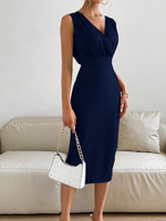 Abiti drappeggiato capestro a fessura indietro