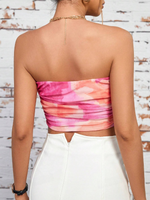 Top Da Donna Con Effetto Tie-dye A Colori Casuali