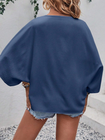 Camicia Casual Con Bottoni Frontali E Collo In Tessuto Testurizzato