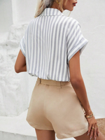 Camicia A Righe Con Maniche A Pipistrello Abiti Estivi