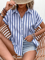 Camicia righe con manica a pipistrello