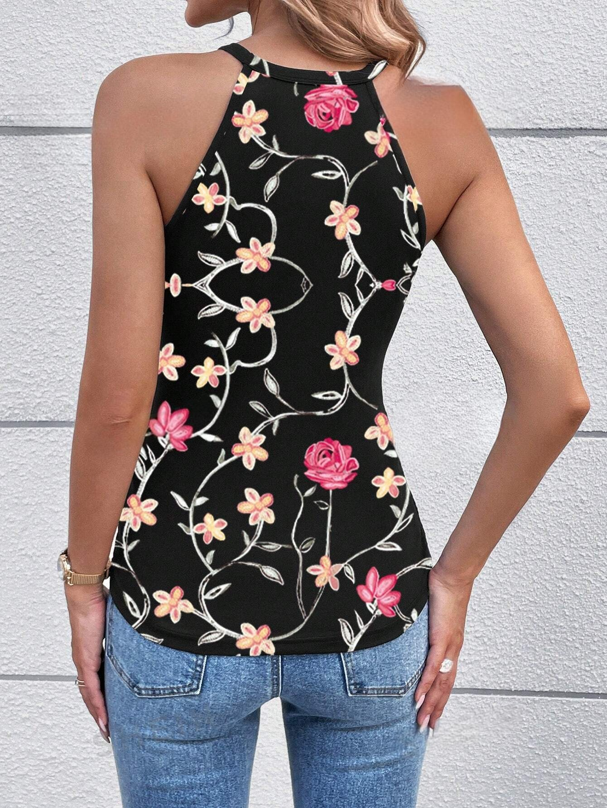 Top A Fascia Con Stampa Integrale Per Signore, Perfetto Per L'estate