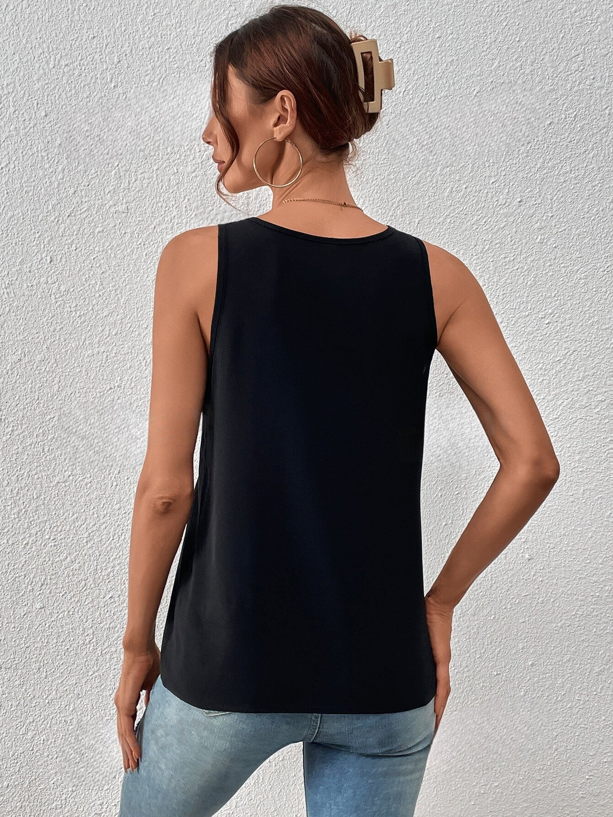 Canotta pannello in pizzo guipure