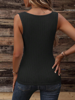 Canotta dettaglio bottone plissettato