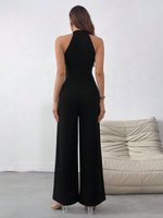 Salopette Senza Maniche A Collo Alto In Maglia Per Donne