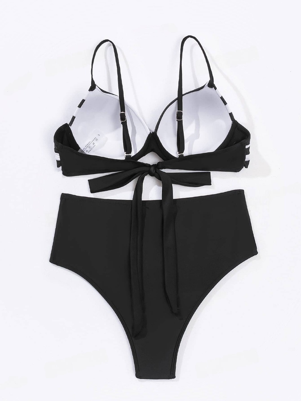 Bikini push up con ferretto a righe per la spiaggia estiva